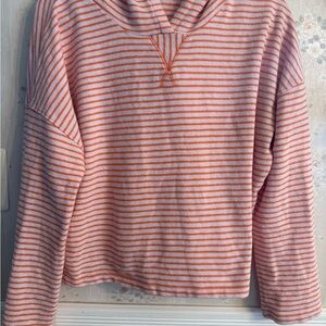 Striped Orange and White Women's Sweater